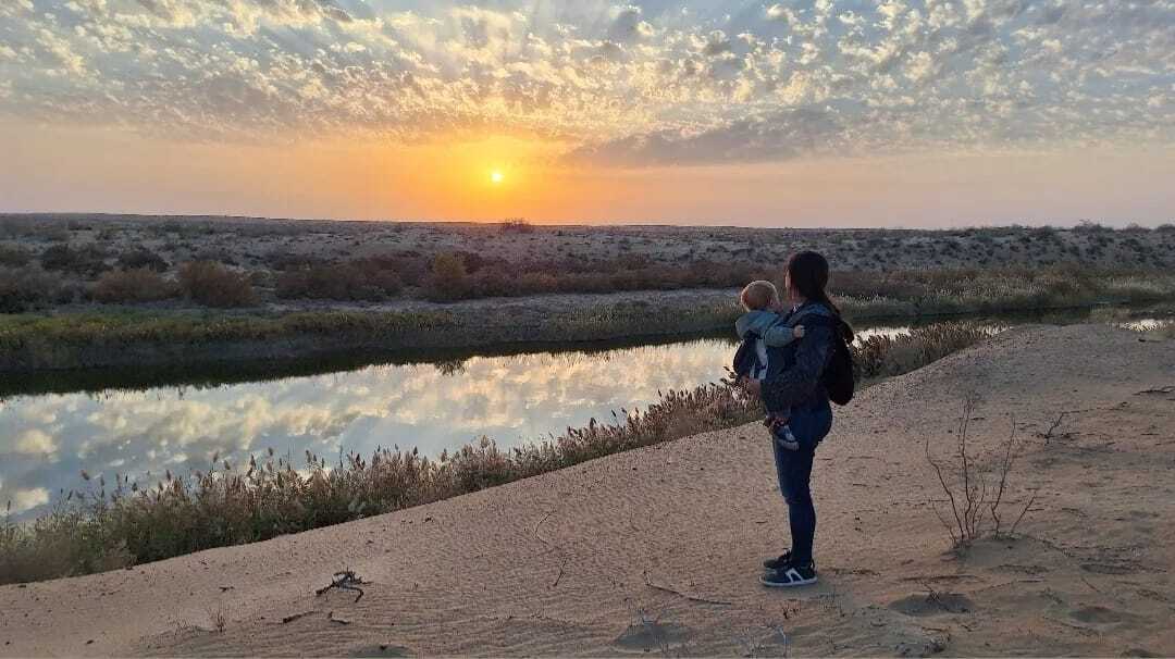 Noche en el desierto en Khiva